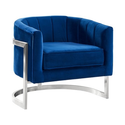 blue velvet accent chair target