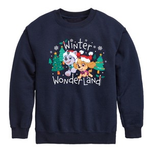 Boys' - Paw Patrol - Winter Wonderland Graphic Long Sleeve Fleece Sweatshirt - 1 of 4