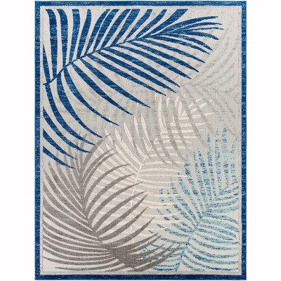 Mark & Day Eleveld Rectangle Woven Indoor and Outdoor Area Rugs Dark Blue