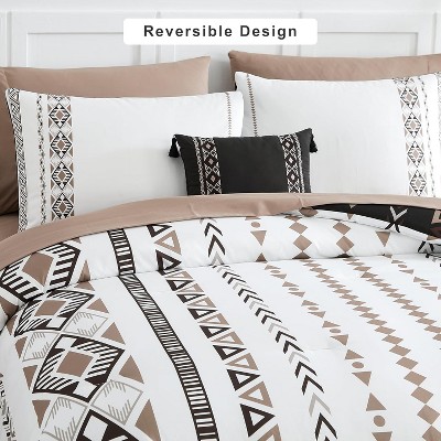 Der Rose BALHAM TRADE-Queen Size 7 Pieces Boho Bed in a Set All Seasons Reversible Lightweight Comforter Blue-b-Queen 90"x90" — фото 7