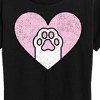 Women's - Instant Message - Cat Paw Heart Short Sleeve Graphic T-Shirt - 2 of 4