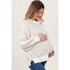 Pinkblush Taupe Ribbed Balloon Sleeve Maternity Sweater - 3 of 4