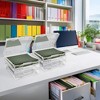 Sorbus Hanging File Organizer Bins Clear Plastic Stackable for Document Storage - 2 of 4