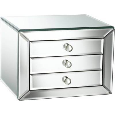 Studio 55D Mirrored Glass 3-Drawer Jewelry Box