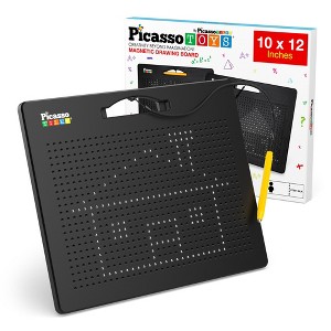 PICASSO-TILES Magnetic Drawing Board 748 Beads Pad, 12x10 Inch Reusable Erasable STEM Writing Toy, Educational Tablet for Toddlers Kids - 1 of 4