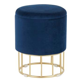 Canary Contemporary Glam Ottoman - LumiSource