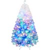 Yaheetech 6Ft/7.5Ft/9Ft Pre-lit Flocked Artificial Christmas Tree - 2 of 4