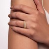 GILDED 14KT Gold Plated & 925 Sterling Silver Statement Band Ring for Women, Lab Grown Diamond, 1/4 & 1/2 Carat Diamonds, Size 7 - 4 of 4