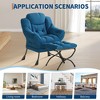 Living Room Lazy Chair - Modern Large Lounge Armchair with Side Pockets, Comfortable Lounge Sofa Reading Chair for Bedroom, Dorm - 4 of 4