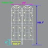 NicBex Raised Garden Bed with Trellis 86.7"x19.7"Garden Trellis Rustproof Lattice Panels, Flower Support for Outside - 4 of 4