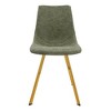 LeisureMod Markley Modern Faux Leather Dining Chair With Gold Legs - 2 of 4