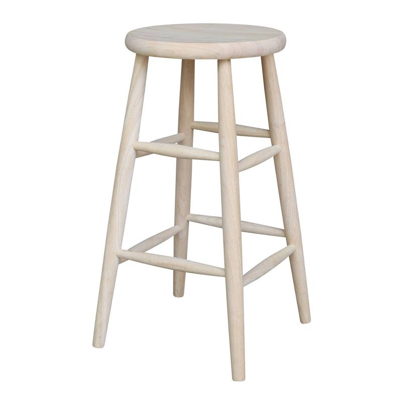 30&#34; Scooped Seat Counter Height Barstool Unfinished - International Concepts, 1 of 8