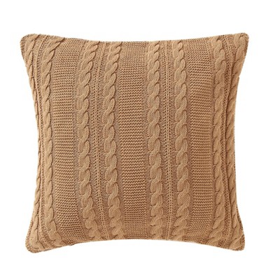 18"x18" Dublin Square Throw Pillow Taupe - VCNY