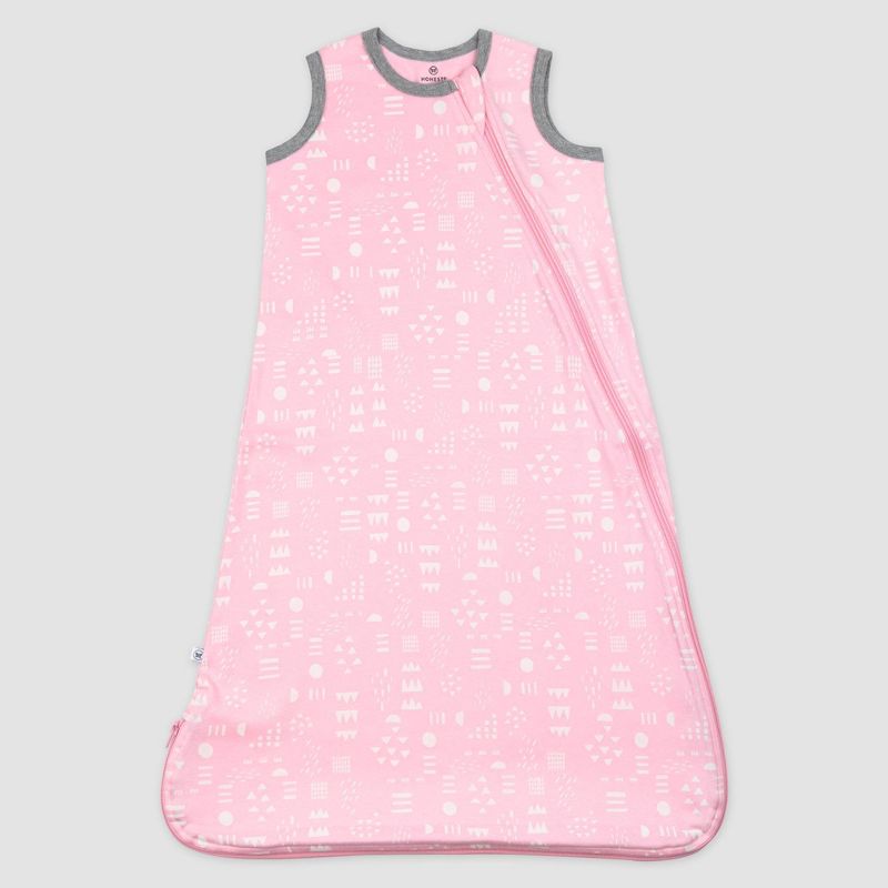 Honest Baby Organic Cotton Interlock Wearable Blanket - Pattern Play Pink, 1 of 3