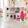 Costway Kids Corner Kitchen Play Set w/ Lifelike Sound & Sparkling Light Gift for Age 3+ - 2 of 4