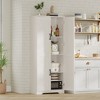 Coucheta 60" Pantry Cabinet, Kitchen Pantry Storage Cabinet with 2 Doors&Adjustable Shelves, Storage Cupboard for Kitchen, Dining Room& Bathroom - 2 of 4