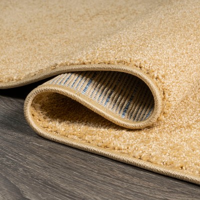 Mustard Synthetic Low-Pile Reversible Indoor Area Rug