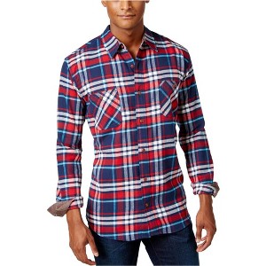 Weatherproof Mens Vintage Plaid Flannel Button Up Shirt - 1 of 1
