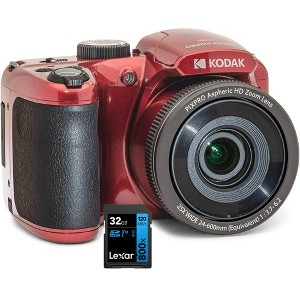 Kodak PIXPRO Astro Zoom 16MP Digital Camera with 25X Optical Zoom, Red ...