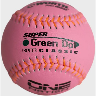 Worth Pink Pro Comp Super Green Dot 11" Slowpitch One Nation Softballs DZ