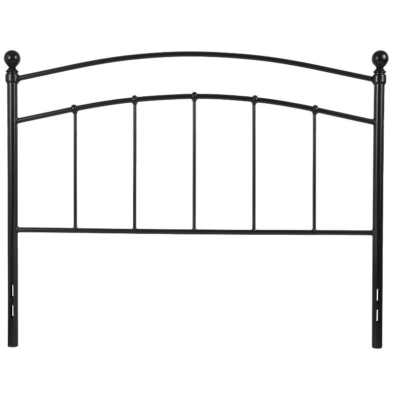 Merrick Lane Metal Headboard Contemporary Arched Headboard With Adjustable Rail Slots, 1 of 20