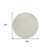 Beige And Ivory Geometric Washable Indoor Outdoor Area Rug - 3 of 4