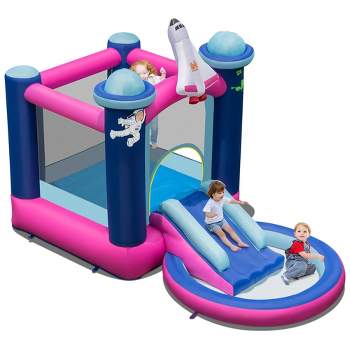 Costway Inflatable Space-themed Bounce House Kids 3-in-1 Bounce Castle Blower Excluded