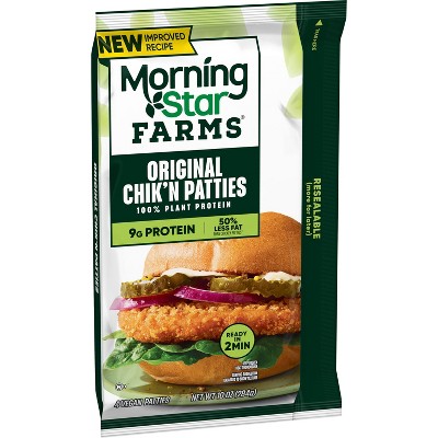 Morningstar Farms Original Frozen Chik Veggie Patties - 4ct/10oz : Target