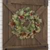 24 inch Artificial Lighted Christmas Wreath - 2 of 4
