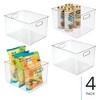 iDesign Plastic Storage Bin with Handles - Set of 4 - Clear - Made in USA - 2 of 4