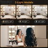 COZONY Vanity Desk with Mirror and Lights, Corner Vanity Set with 3 Lighting Options, 5 Drawers, Shelves & Cushioned Stool, White - 3 of 4
