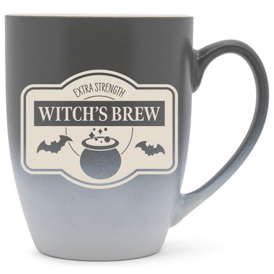100 North Magic Potion 10 Ounce Gray and White Two Toned Ombre, Comfortably Fits Your Hands, Ceramic Tea Coffee Cup Mug, Witch's Brew