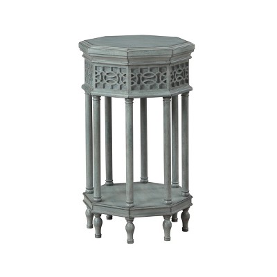 Treasure Trove Accents Octagonal Accent Table Idalia Blue/gray : Target