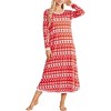 Ekouaer Nightgown Women Long Sleeve Sleepwear Full Length Long Nightshirt Soft Loungewear - 3 of 4