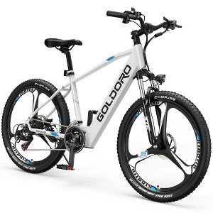 Promounts Goldoro X7 350W 26" Electric Mountain Bike with Alloy Wheels, White - 1 of 1