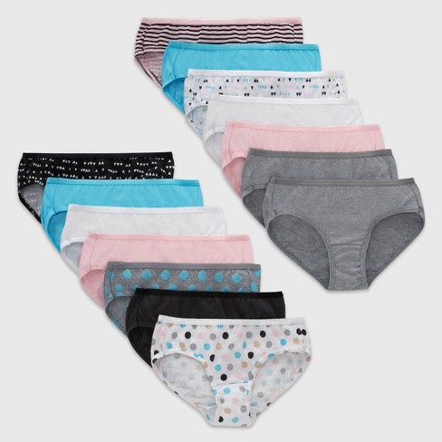 14-PACK Hanes Panties Girls Sz 6 Assorted Underwear 100% Cotton Multicolor  NWOT