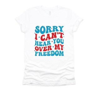 Simply Sage Market Sorry I Can't Hear You Over My Freedom Short Sleeve Tee - 1 of 4