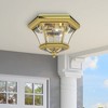 Livex Lighting Monterey/Georgetown 3 - Light Flush Mount in  Polished Brass - 4 of 4
