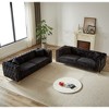 6-Seat Chenille Chesterfield Sofa Set with Tufted Buttons, Copper Nail Armrests, Metal Legs, Modern Living Room Couch - 2 of 4