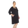 Plus Size Criss Cross Neckline Swing Dress - 2 of 4