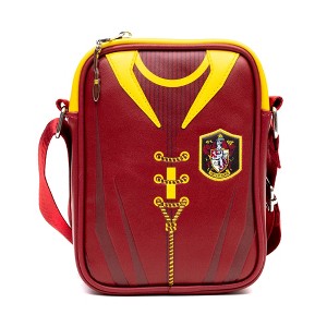 The Wizarding World of Harry Potter Vegan Leather Crossbody Bag with Adjustable Straps, Hogwarts Gryffindor Quidditch Uniform - 1 of 4