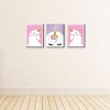 Big Dot of Happiness Rainbow Unicorn - Baby Girl Nursery Wall Art and Kids Room Decorations - Gift Ideas - 7.5 x 10 inches - Set of 3 Prints - 3 of 4