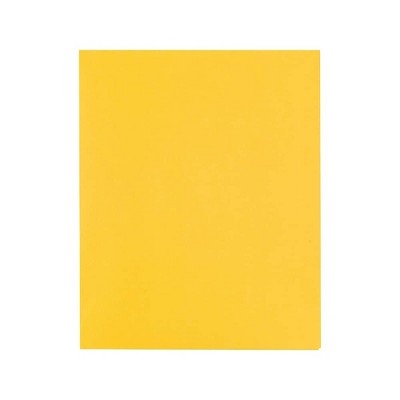 Staples School Grade 2 Pocket Folder Yellow 25/Box (50761/27538-CC)