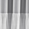 Lush Décor Tulle Skirt Colorblock Window Curtain Panels Light Gray/White 40x84 Set - 2 of 4