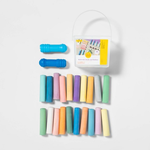 Kids Sidewalk Chalk With Bucket Set of 2 - 40 ct - Bulk Orders Available