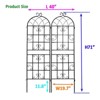 GustoWave 2 Pack Metal Garden Trellis for Climbing Plants, Outdoor Country Style Plant Support, Rustproof Metal Rose Trellis - 2 of 4