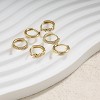 Gold Earrings for Women, 14k Gold Plated Dangle Huggie Earrings for Women Trendy Dainty Gold Hoop Earring Stacks Pearl Chain Drop Cartilage - 4 of 4