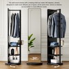 Lyngins 360° Rotating 69"x16" Full Length Mirror with Hook Storage Rack Coat Rack, Rubberwood Full Body Mirror, Floor Mirror/Standing Mirror - 2 of 4