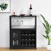 GustoWave Small Bar Cabinet, Modern Liquor Cabinet with Adjustable Wine Rack & Storage Shelves for Home - 3 of 4