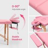 84''L Spa Bed Portable Lash Bed Massage Bed Foldable Spa Tables Adjustable 2 Fold with Rolling Travel Case - 4 of 4